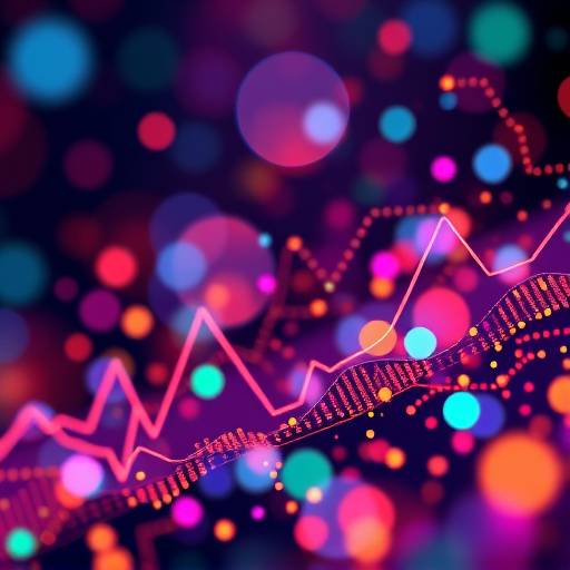 A vibrant, abstract visualization of data points and trends representing event engagement.